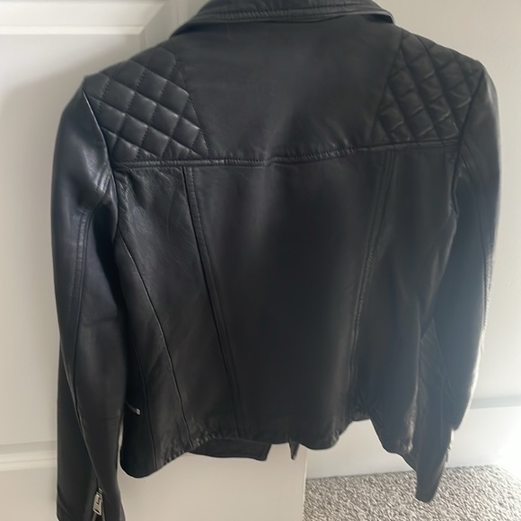All Saints Catch Leather Biker Jacket - Picture 4 of 9